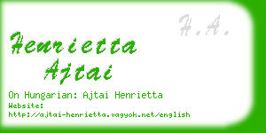 henrietta ajtai business card